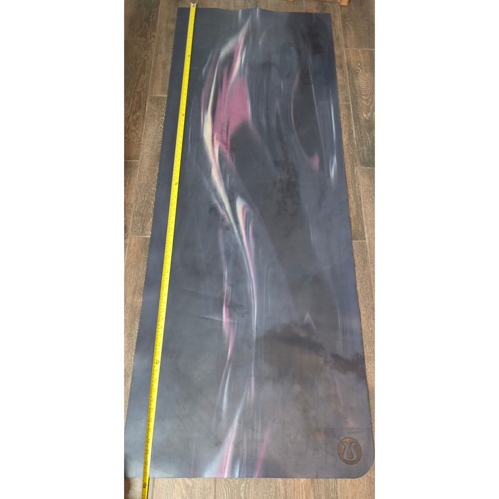 Lululemon Reversible Yoga Mat 5mm Black Pink Marble Swirl Purple